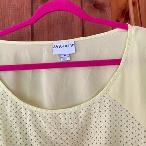 AVA & VIV yellow blouse 4X